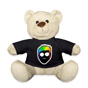 Schockiert mit großen Augen : Sticky Queer Pride - Teddy - Schwarz - Vorne