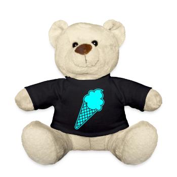 Eis cool Eiscreme Waffel Sommer stylish Sweets Fan - Teddy - Schwarz - Vorne