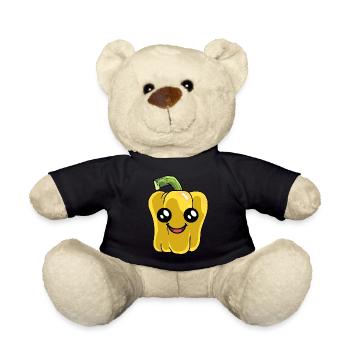 Peppers, Vegetables, Cuisine, Vegetarian, Cooking, Hobby Chef - Teddy Bear - black - Front