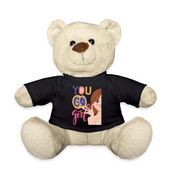Tu vas fille - Nounours - noir - Devant
