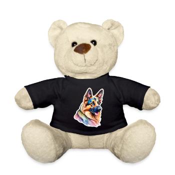 Deutscher Schäferhund Wasserfarben - Teddy - Schwarz - Vorne