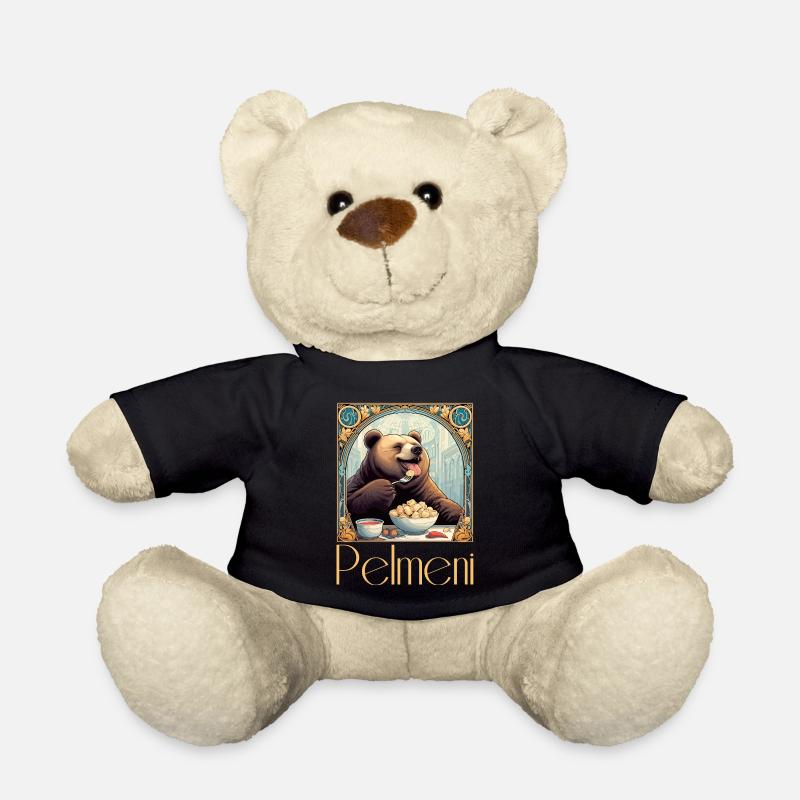 Pelmeni Bär russisch Geschenk - Teddy - Schwarz