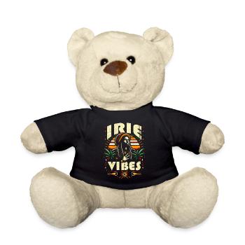 Irie Vibes Rétro Rasta Reggae Graphic Chill - Nounours - noir - Devant