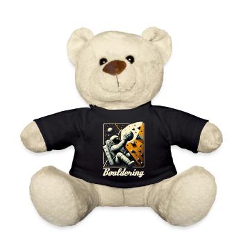 Bouldern Astronaut Raumfahrer Geschenk - Teddy - Schwarz - Vorne