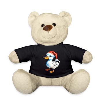 Ente Weihnachten Zeichnung - Teddy - Schwarz - Vorne