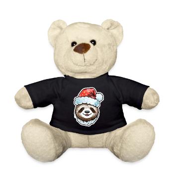 Dessin de Noël paresseux - Nounours - noir - Devant