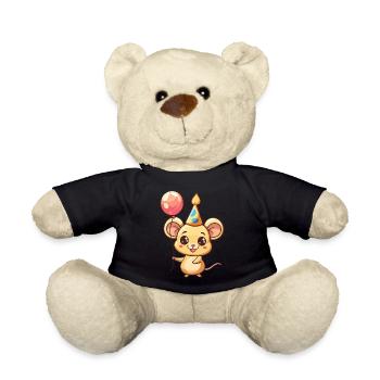 Mouse Birthday Comic - Teddy Bear - black - Front