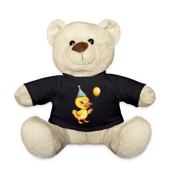 Canard Anniversaire Bande Dessinée Mignon - Nounours - noir - Devant