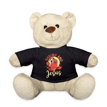 Shrimp And Jesus Shrimp Lover Seafood - Teddy - Schwarz - Vorne