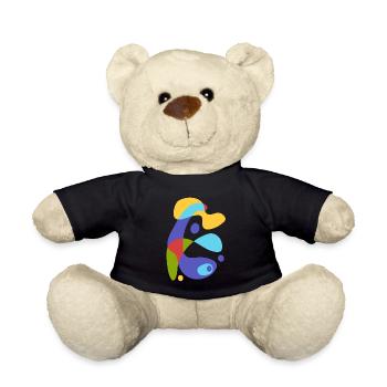 vintage abstract creature - Teddy Bear - black - Front