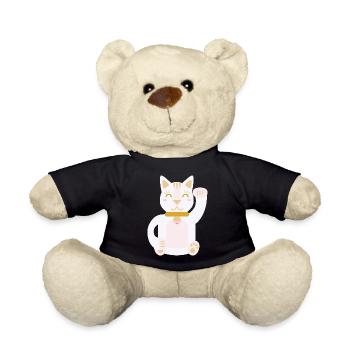 Maneki Neko L Chat porte-bonheur - Nounours - noir - Devant