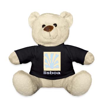 Lisboa Palmenblatt Blau Retro - Teddy - Schwarz - Vorne