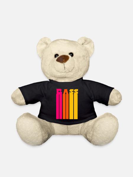 Choir Bass Voice Retro Stripes - Teddy Bear - black