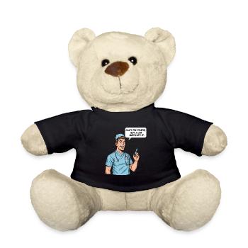 Funny Nurse Saying – Stupidity Medication - Teddy Bear - black - Front