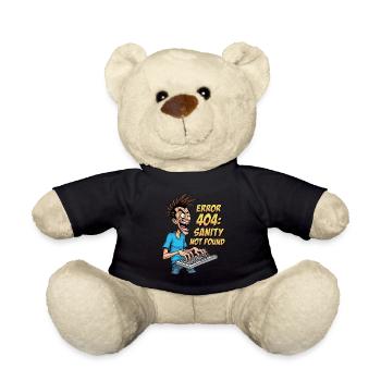 ITler Sanity Not Found Lustig 404 Humor - Teddy - Schwarz - Vorne