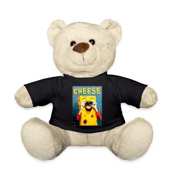 "Cheese" by van Gogh - Teddy Bear - black - Front