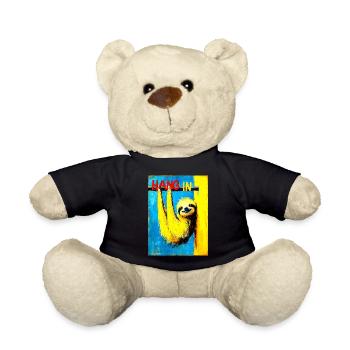 "Hang in there" by van Gogh - Teddy Bear - black - Front