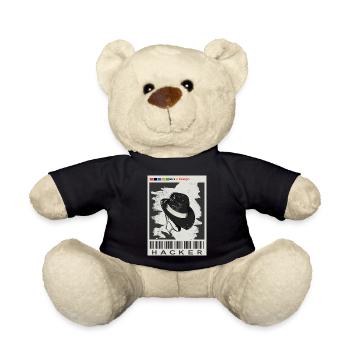 Hacker recherché - Nounours - noir - Devant