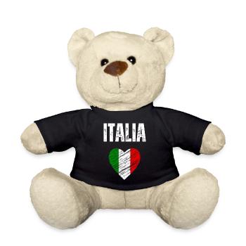 Ich liebe Italien, Flagge Italiens - Teddy - Schwarz - Vorne