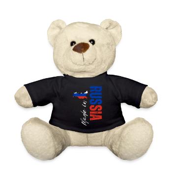 Made in Russia, vertical design - Teddy Bear - black - Front