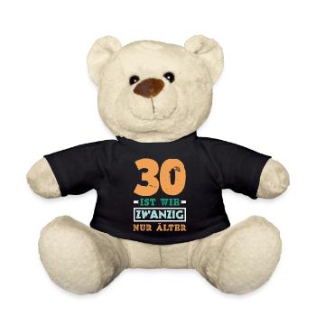 Funny 30th birthday gift - Teddy Bear - black - Front