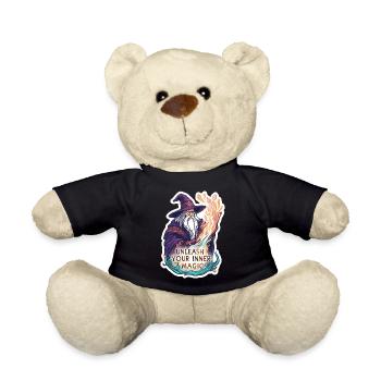 Vieux magicien sorcier - Libérez votre magie intérieure - Nounours - noir - Devant