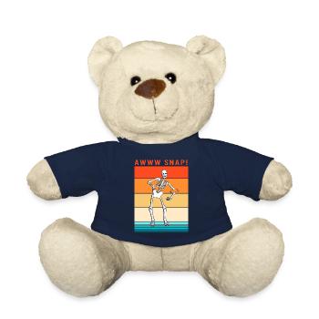 Fracture du bras Fracture osseuse du squelette d’Halloween - Nounours - bleu marine - Devant