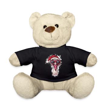 Strauß Weihnachten Lustig - Teddy - Schwarz - Vorne