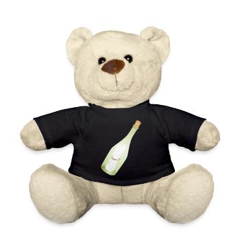 Romantische Vintage Flaschenpost mit alter Botscha - Teddy - Schwarz - Vorne
