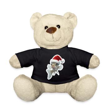 Salutations de Noël Poisson Guppy Bouillonnant - Nounours - noir - Devant