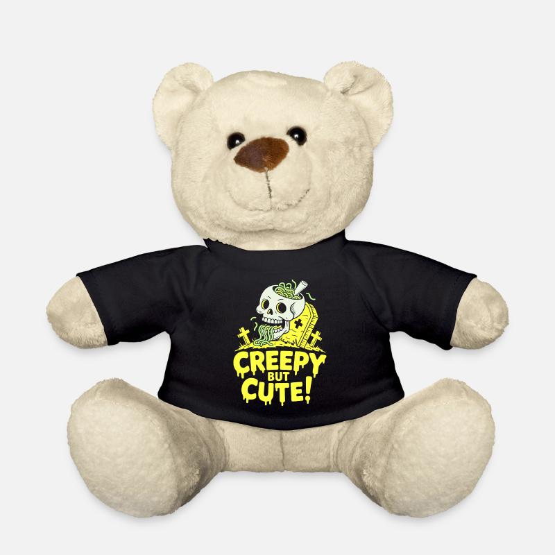 Un éclat de crâne effrayant mais mignon - Nounours - noir