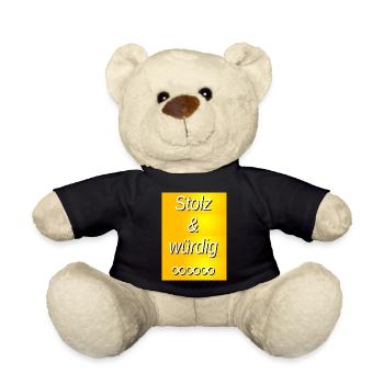 Stolz und Würdig Golddruck - Teddy - Schwarz - Vorne