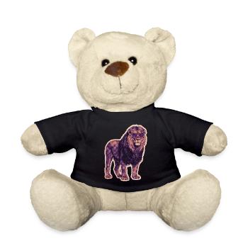 Cooler Löwe mit Sonnenbrille - Teddy - Schwarz - Vorne