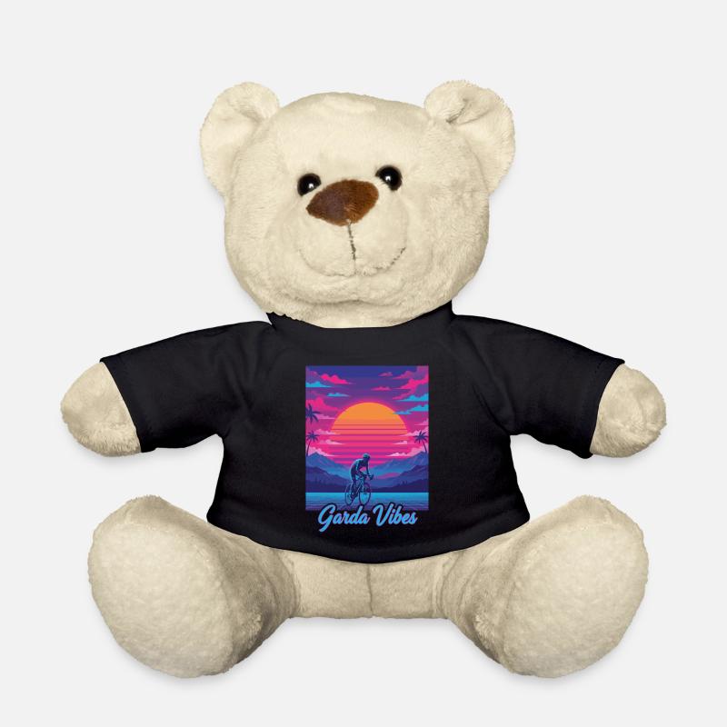 Garda Vibes 80er Vaporwave Radfahrer Neon-Kunst - Teddy - Schwarz