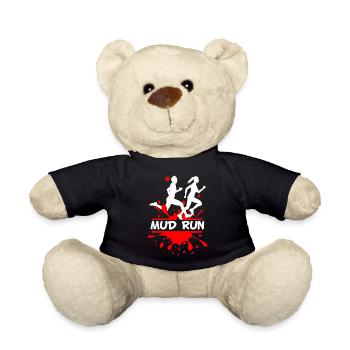 Mud Run Duo – Splash Runner Design - Teddy Bear - black - Front