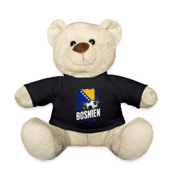 Bosnien Fußball Flagge - Teddy - Schwarz - Vorne