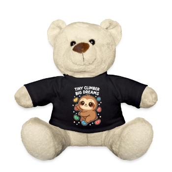 Kawaii Faultier Klettern - Tiny Climber Shirt - Teddy - Schwarz - Vorne
