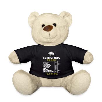 Zodiac sign Taurus - Teddy Bear - black - Front