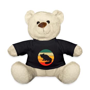 Retro Roter Panda - Teddy - Schwarz - Vorne