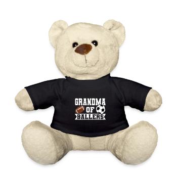 baller fussball baller Geschenk - Teddy - Schwarz - Vorne