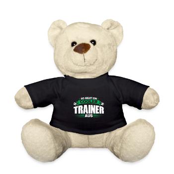 Fußball Trainer Sport Fußballtrainer Geschenk - Teddy - Schwarz - Vorne