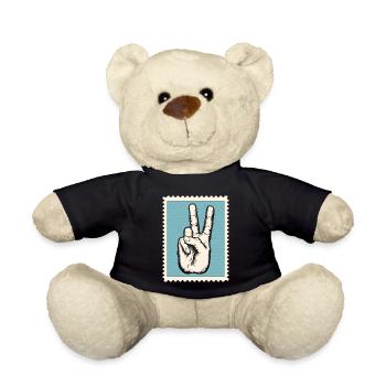 peace - Teddy Bear - black - Front