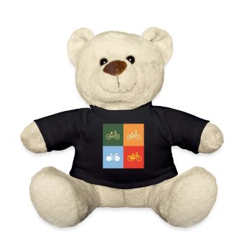 Bike - Fahrrad - Fahrradfahrer - Teddy - Schwarz - Vorne