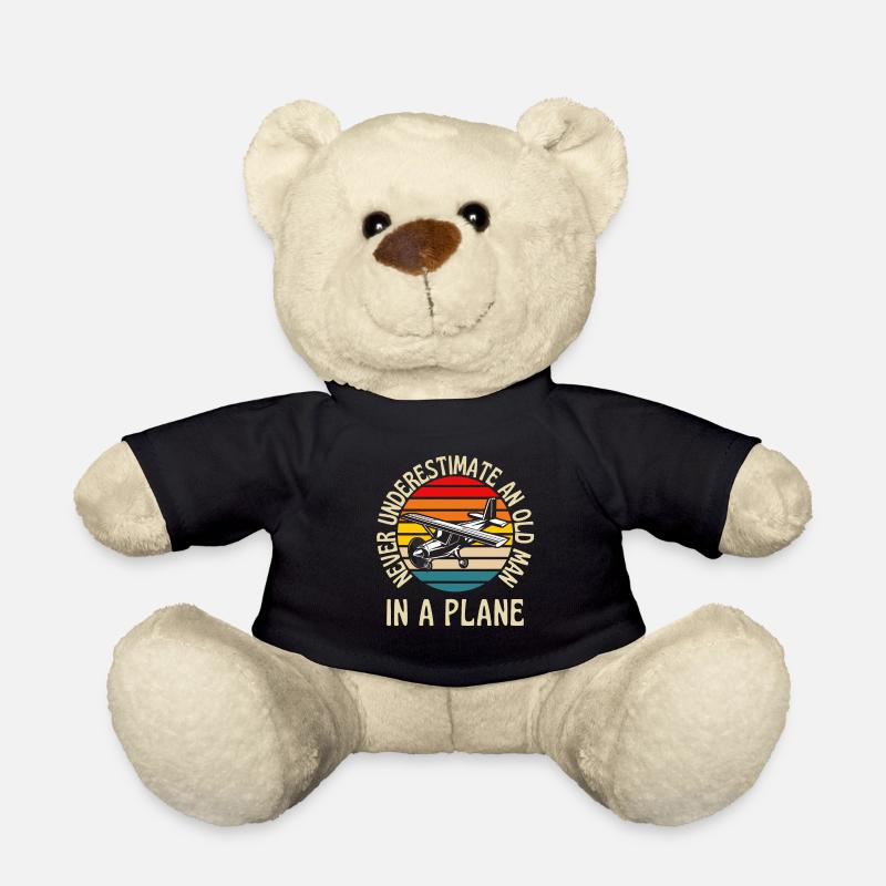 Unterschätzen Sie niemals den alten Mann in einem Flugzeug - Teddy - Schwarz
