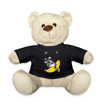 Funny Astronaut Banana Space Space Stars - Teddy Bear - black - Front