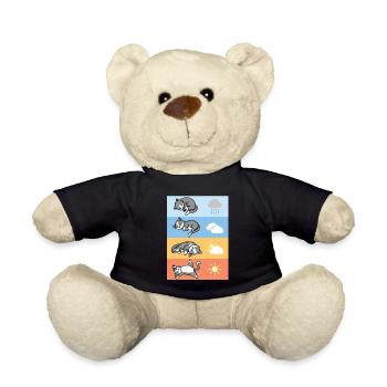 lustige Schlafende Wetter Katzen kuschel outfit - Teddy - Schwarz - Vorne