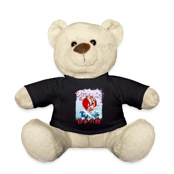 Japanese Koi Carp Angler - Teddy Bear - black - Front