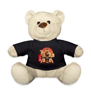 Cat Mech Robot Anime Japanese Mechanical - Teddy Bear - black - Front