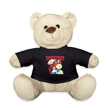 Lustige Supercorn Einhorn Papa Supercorn Vatertag - Teddy - Schwarz - Vorne
