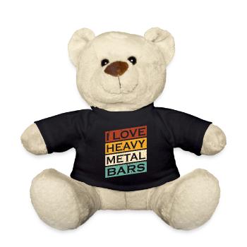 I love Heavy Metal Blacksmith Bladesmith - Teddy Bear - black - Front